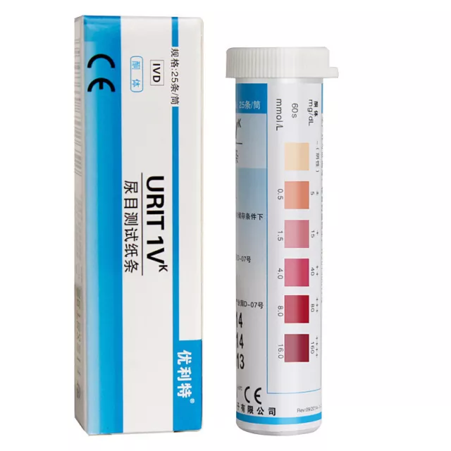 25 Strips/Set Ketone Test Strip Urine Tester Analysis Home Ketosis Test StripsFJ 2