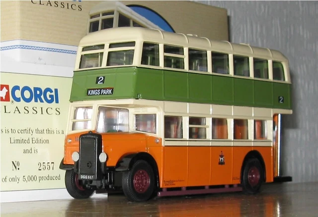 Models Scotland Bus CORGI 97336 DAIMLER Utility diecast model bus coach Glasgow Corporation ...