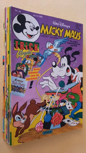 Micky Maus Hefte des Jahrgang 1988 mit Beilagen, sehr guter Zustand, zur Auswahl