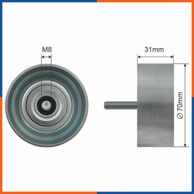 Galet tendeur de courroie d'accessoire pour CHEVROLET | 12605492, FI23310, 88796