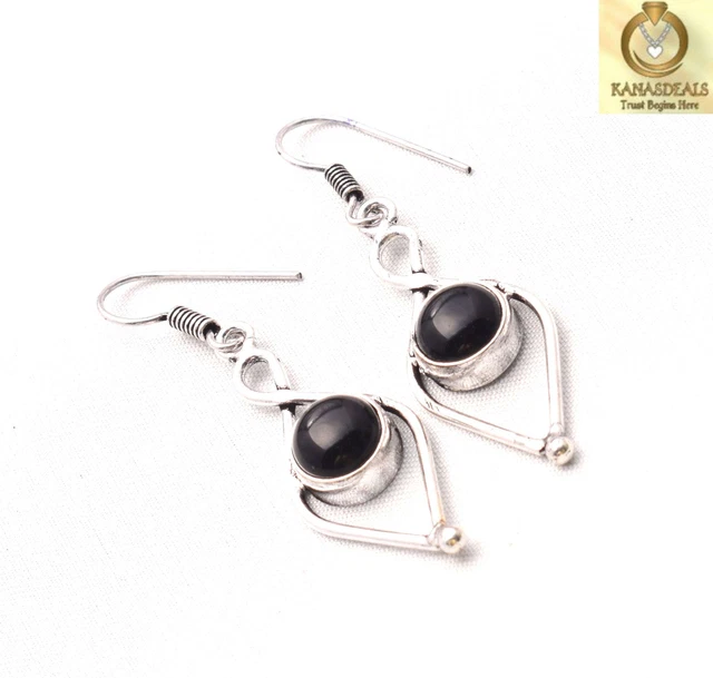Black Onyx Plated Earring Jewellery Sale Value-priced @1.99-60626