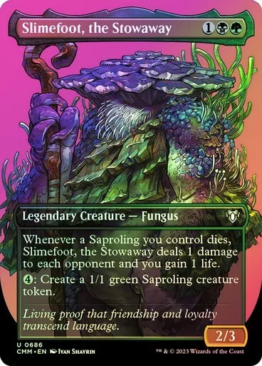 Slimefoot, the Stowaway FOIL BORDERLESS - 0686 - Commander Masters CMM MTG