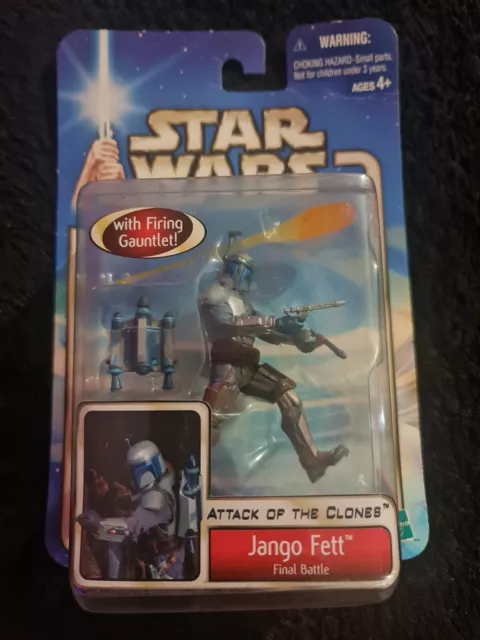 Star Wars Attack Of The Clones Jango Fett Figure - Boxed final battle