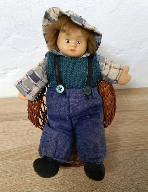 Poupée D'artiste En Porcelaine – 33 Cm, Vintage Allemagne (1980-1989), Blonde Yeux Bleus