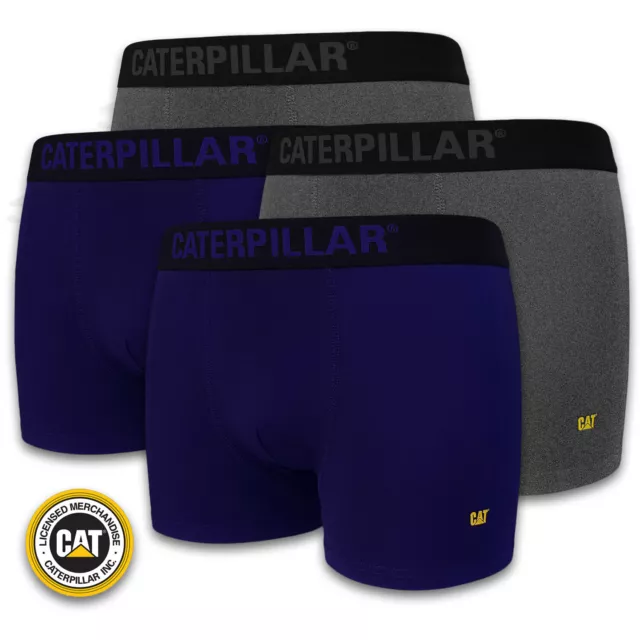 CAT CATERPILLAR Herren Boxer Shorts M L XL 2-3XL Blau Grau Retro Short Unterhose