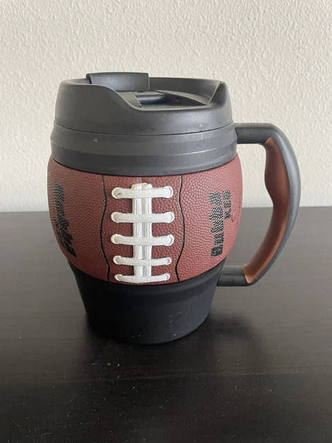 Bubba Keg Football 52 oz Mug Cup Travel Large Plastic With Bottle Opener NFL