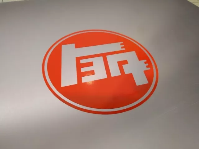 2 pack 1930's TEQ Logo Vinyl Decal Sticker Gloss Orange 3.5"