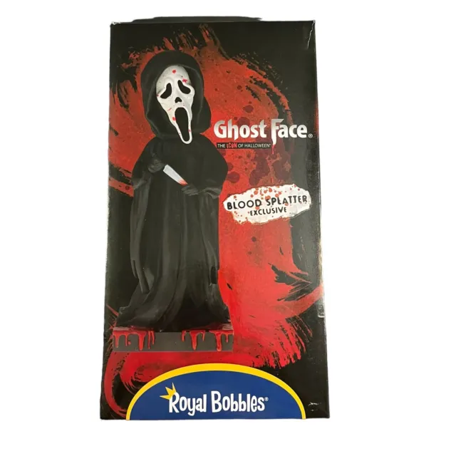SCREAM Royal Bobbles Ghost Face Blood Splatter Exclusive Bobblehead Halloween