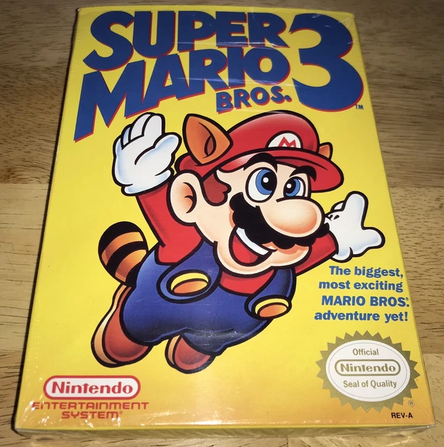 SUPER MARIO BROS 3 BOX Set Original SHRINKWRAP! Nintendo NES 1990