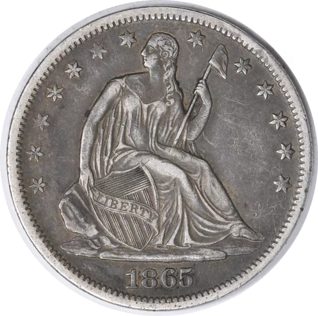 1865-S Liberty Seated Silver Half Dollar EF Uncertified #811