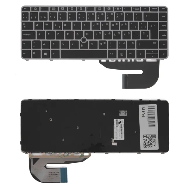 Teclado Español para Portátil HP EliteBook 840 G3  848 G3 Negro Frame Gris