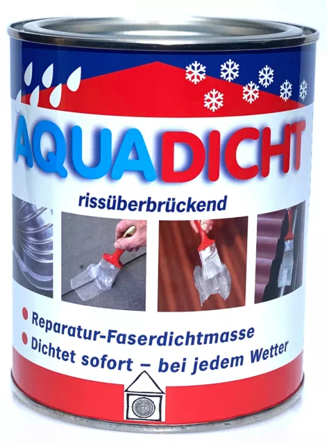 Aqua Dicht-dichtet sofort-Reparatur-Dichtmasse-faserverstärkt Dose grau 750 ml