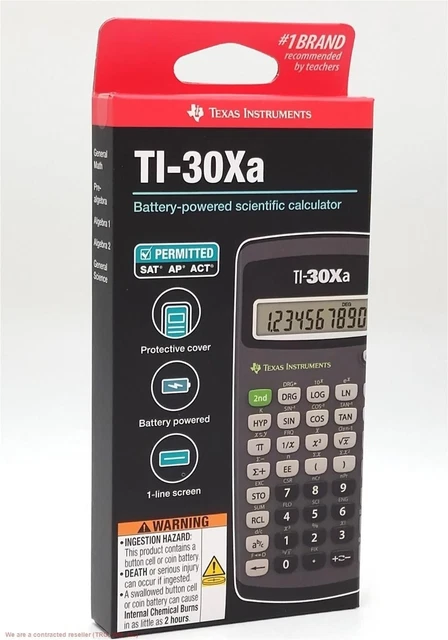 Texas Instruments 30xa TEXAS INSTRUMENTS TI-30XA Scientific Calculator: Approved for SAT & AP ...