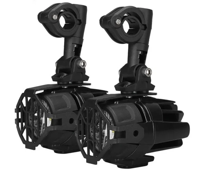 2 Supporti Universali Per Fari Moto - Regolabili, Per Tubi Da 22-32 Mm, Per LED, Antinebbia, Su ATV, Fuoristrada E Camion