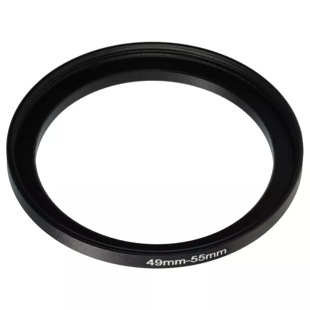 Step Up Ring Adapter von 49mm auf 55mm für Kamera Objektiv schwarz