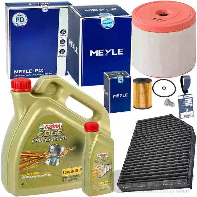 MEYLE INSPEKTIONSPAKET+CASTROL 5W30 für 2.0 TDI AUDI A6 C7 4GC 4G5 150+190 PS