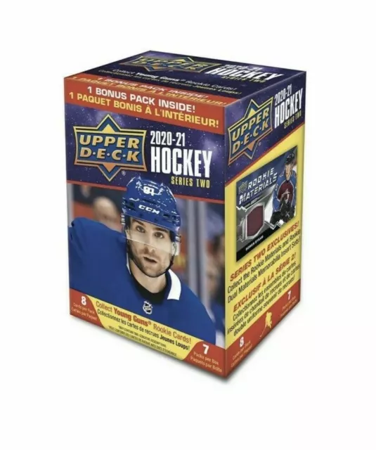 2020/21 Upper Deck Series 2 Hockey  Factory Sealed Blaster Box-YOUNG GUN RC