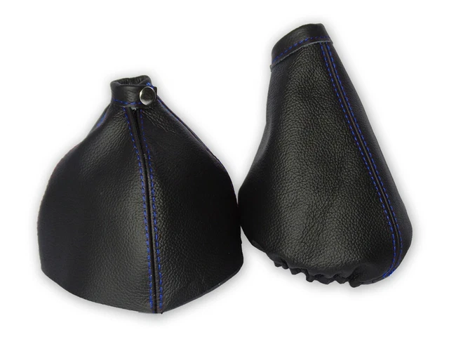 Custom Leather Gear & Handbrake Gaiters For MG MGB - Red Stitch, Made In UK