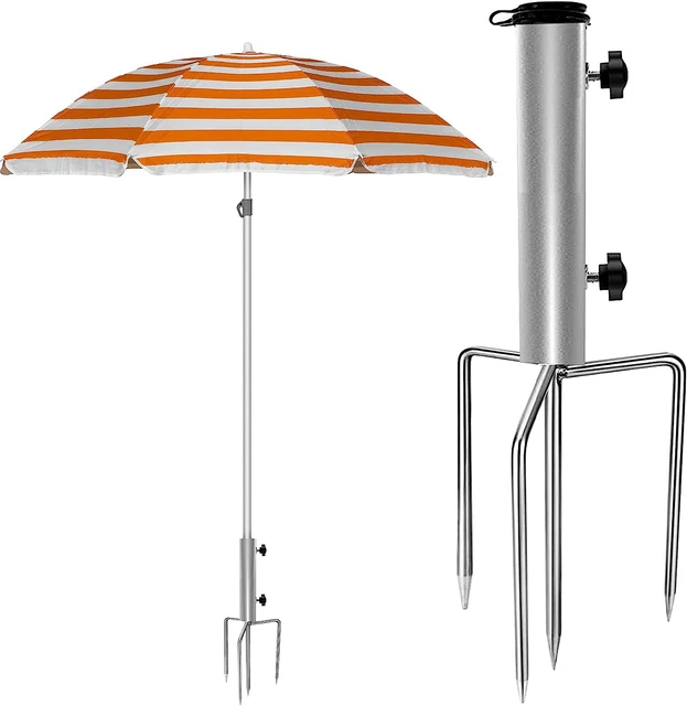 Base Per Ombrellone Relaxdays Semicircolare - Appesantita, Per Esterno, Marrone - Foto 11