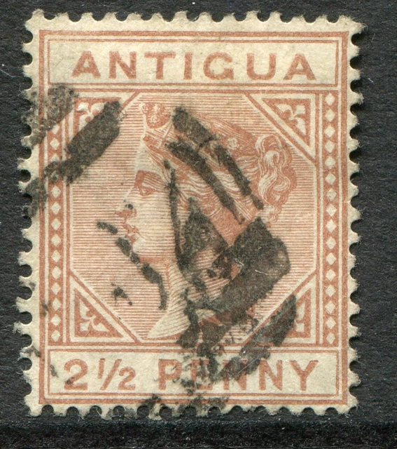 Antigua 1882 wmk crown CA 2½d red-brown SG 22 used (cat. £55) 'A'