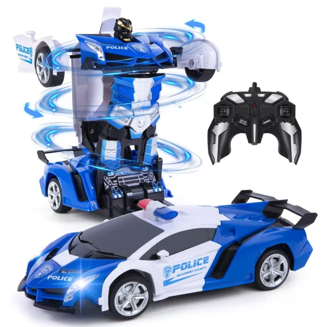 Transformer Auto Rennauto Roboter mit Fernbedienung Motor Wagen Kind Spielzeug