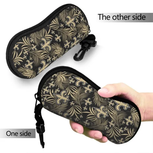 New Orleans Saints Glasses Case 2-sided Printed Sunglasses Pouch Bag，fans Gift