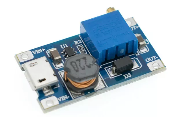 MODULO DC micro USB STEP UP  Convertitore regolabile MT3608 alimentatore Arduino