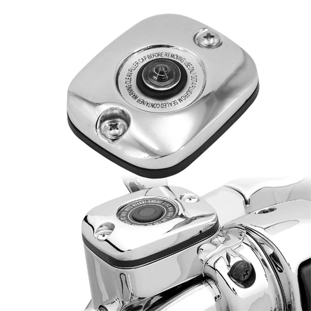 CNC Front  Brake Master Cylinder Cover Chrome Fit For Harley Softail 06-14 Dyna