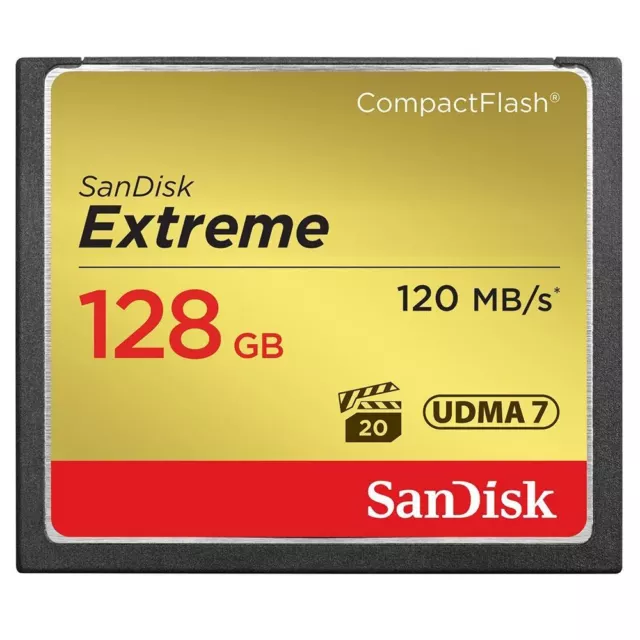 Tarjeta flash compacta SanDisk Extreme 128 GB - 128 GB 120 MB/seg 800x