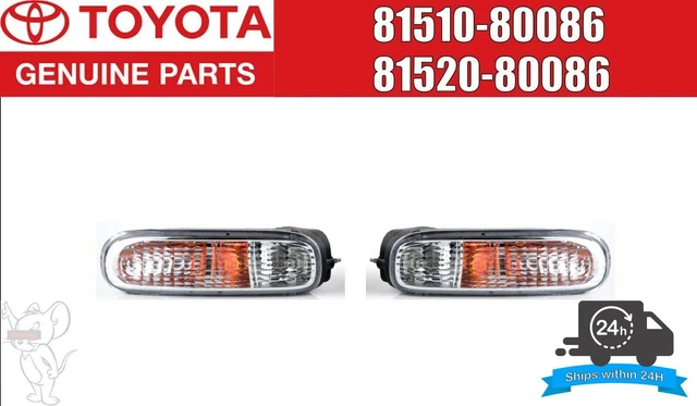 thumbnail image 2 of Genuine Toyota Corolla CAE86 Zenki Front Turn Signal Lamp Lens Set – LH + RH – OEM Japan 2 of 3