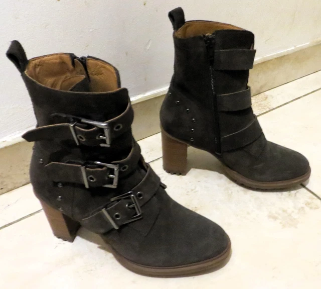 Philippe Morvan Bottines Tout Cuir Taupe T37 Com 9