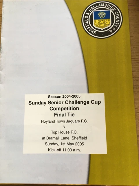 Hoyland Town Jaguars v Top House FC Senior Challenge Cup 2005 @ Sheffield Utd