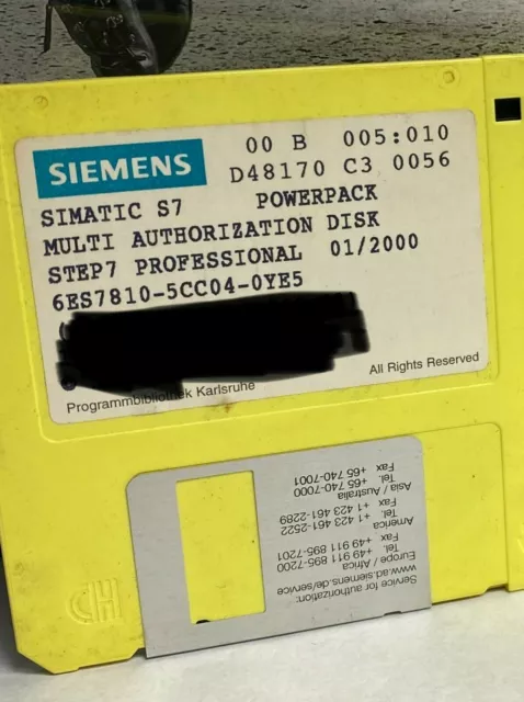 Siemens Simatic Software STEP7 PRO License 6ES7810-5CC04-0YE5