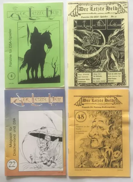 Alte Fantasy RPG Fanzines - 4 x Der letzte Held - Das Schwarze Auge