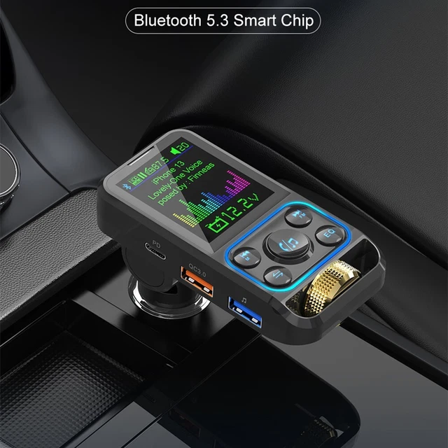 Trasmettitore Fm Wav Bluetooth Rapido Carica Supporto Wma Trasmissione Audio
