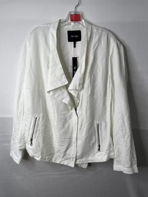 Nic & Zoe Linen Jacket 2X $194 (032227)