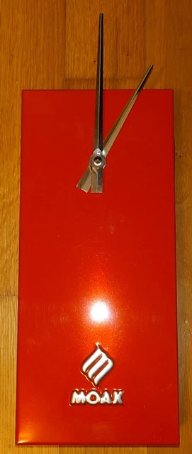 Orologio da parete pubblicitario MOAK Caffè al quarzo rettangolare Rosso/Arancio