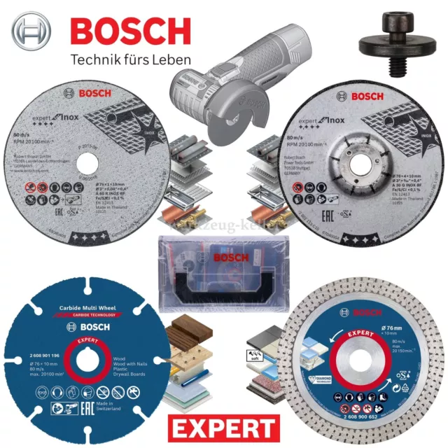 Bosch Expert Trennscheiben | Ø 76mm | Korund | Carbide | Diamant | GWS 12V-76