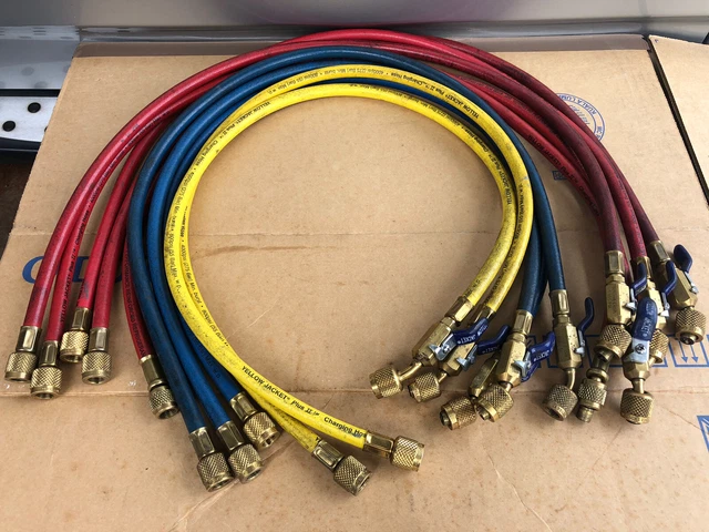 10-pcs. Yellow Jacket PLUS II Charging Hose Set - Used