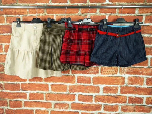 Girls Bundle Age 9-10 Years Next Zara H&M Skort Skirt Denim Tartan Party 140Cm