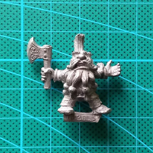 GAMES WORKSHOP WARHAMMER Imperial Dwarf Dwarves C06 Alyak Grum Axe Painted OOP EUR 15,00 - FR
