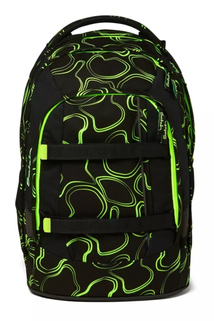 satch Pack Schulrucksack Rucksack Green Sup schwarz neongrün