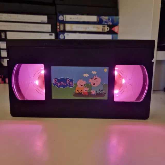 Peppa Pig LED VHS Tape Lamp Birthday Xmas Gift Present Retro Kids TV Show Light