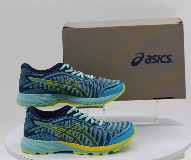 Asics Ladies Gel Dynaflyte Aquarium Sun Indigo Blue Running Shoes Rrp £130 Gr