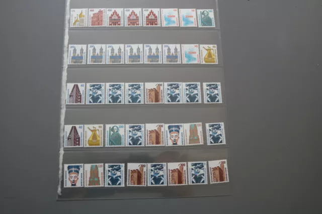 B-42-9  Sammlung Bund Sehenswürdigkeiten SWK postfrisch Rollenmarken mit Nr.