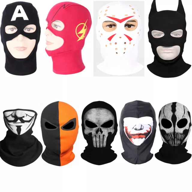 Halloween Fabric Mask Batman Captain Flash Friday the 13th COD Ghost Mask Helmet