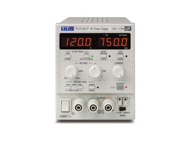 TTi PLH120-P - Single Higher Voltage DC Power Supply, 0-120V/0-0.75A, Analog