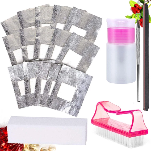 Kit empujador de cutículas de papel de manicura limpiador de uñas removedor de pedicura