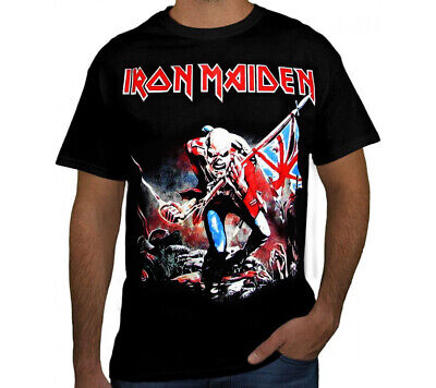 IRON MAIDEN TROOPER Heavy Metal Band Black T Shirt