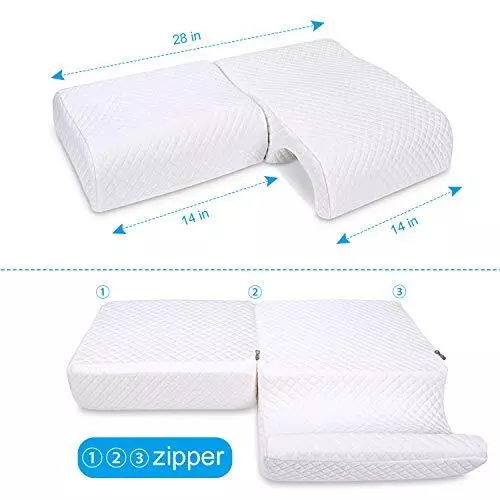 Memory Foam Pillow Cube Cuddle Anti Pressure Arm Pillows Couples Side Sleepers 2